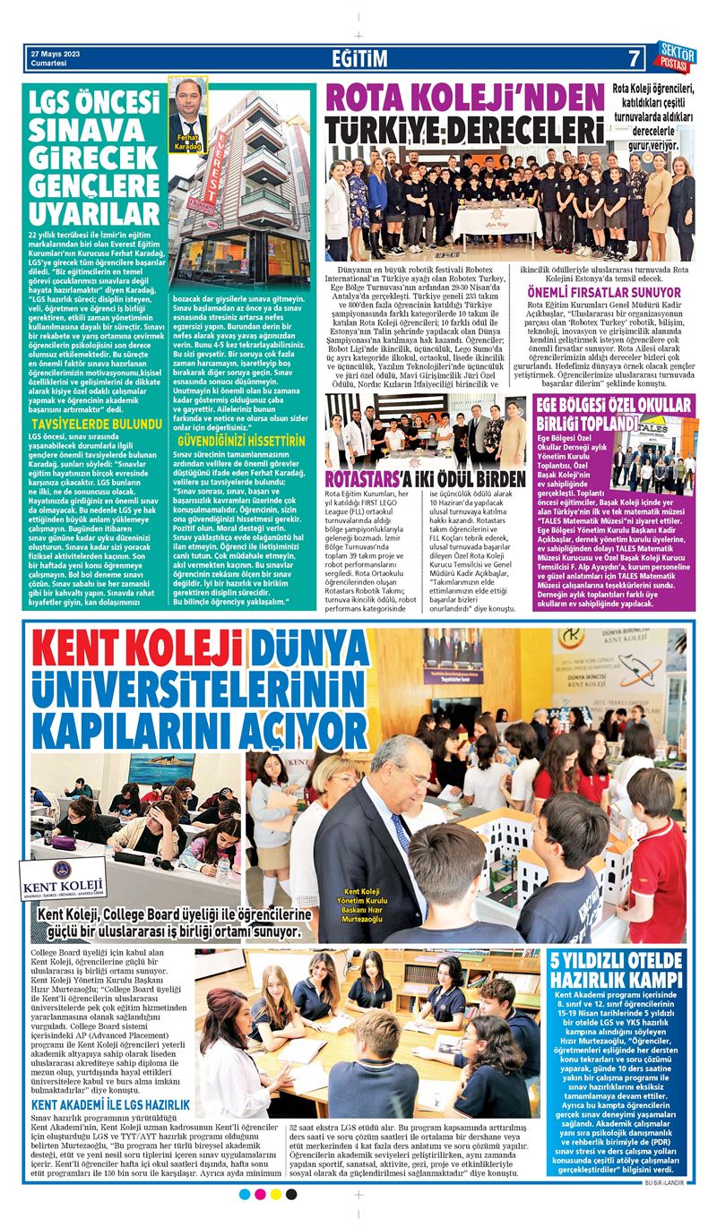 Ege Bölgesi Özel Okullar Derneği Toplandı